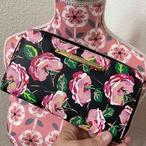 BETSEY Johnson Floral Black Wallet